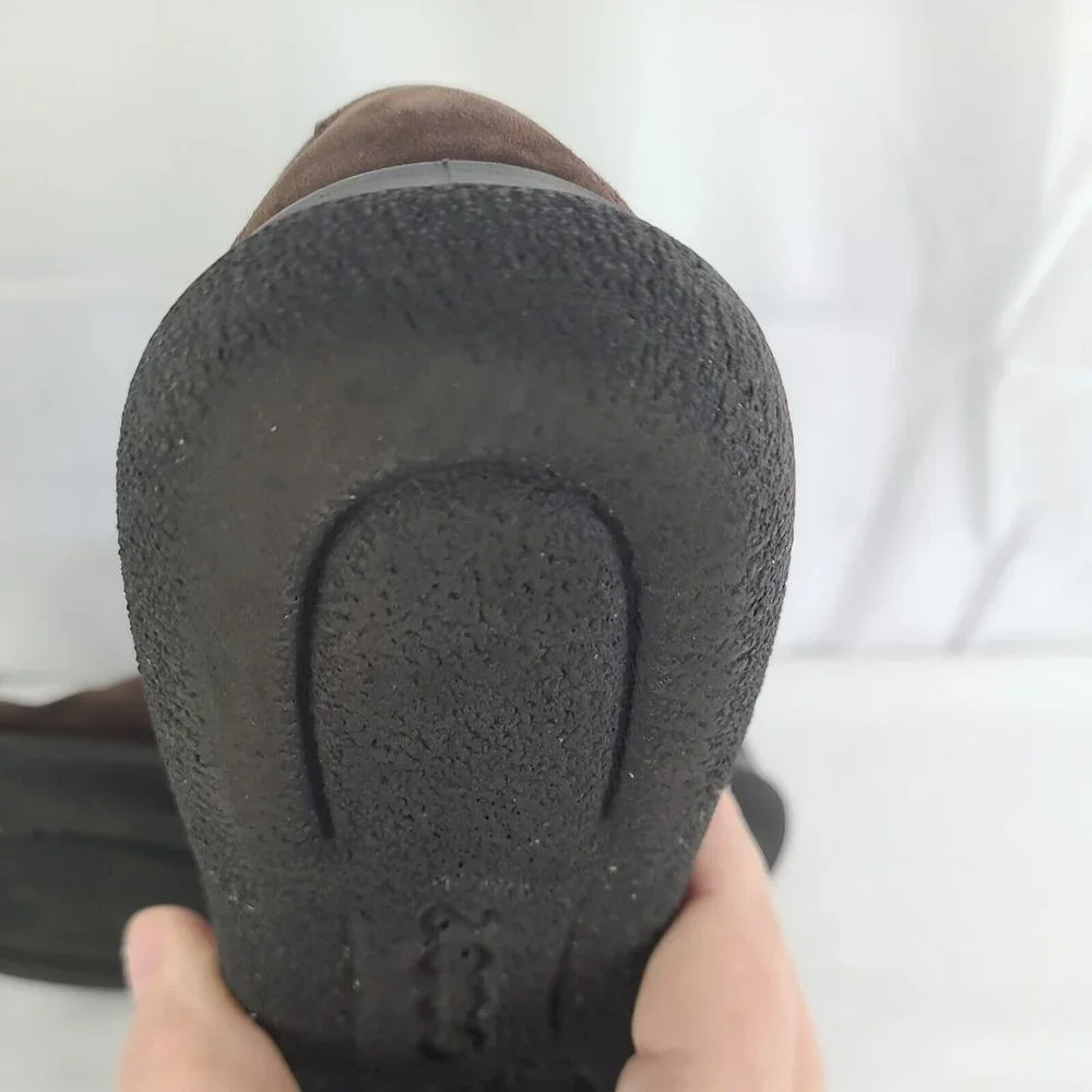 Ecco Women's 39/ 8-8.5 Brown Nubuck Leather Comfort Casual Lace Up Sneaker Shoes - Picture 8 of 14